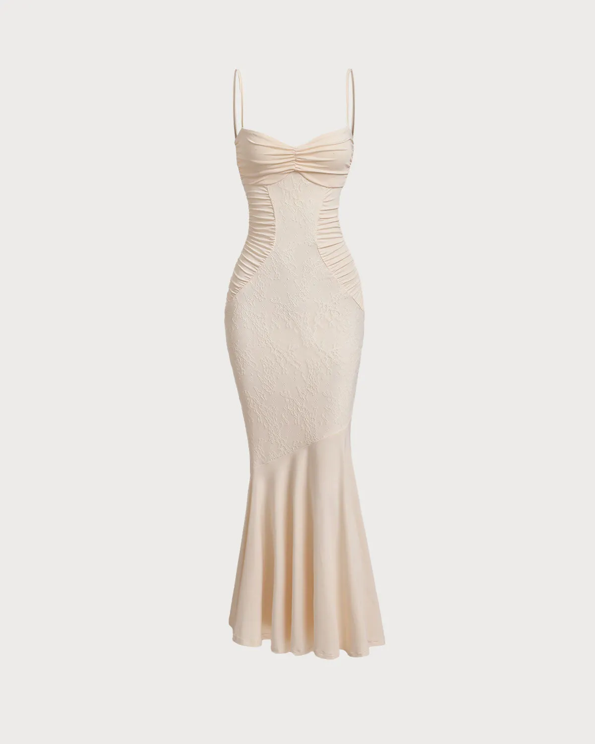 Apricot Corset Mermaid Maxi Dress sold by rihoas