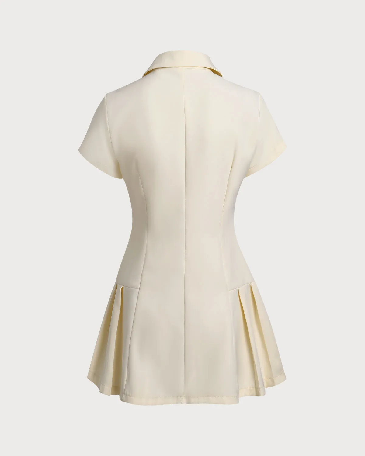 Apricot Chelsea Button Mini Dress sold by rihoas product image thumbnail 2