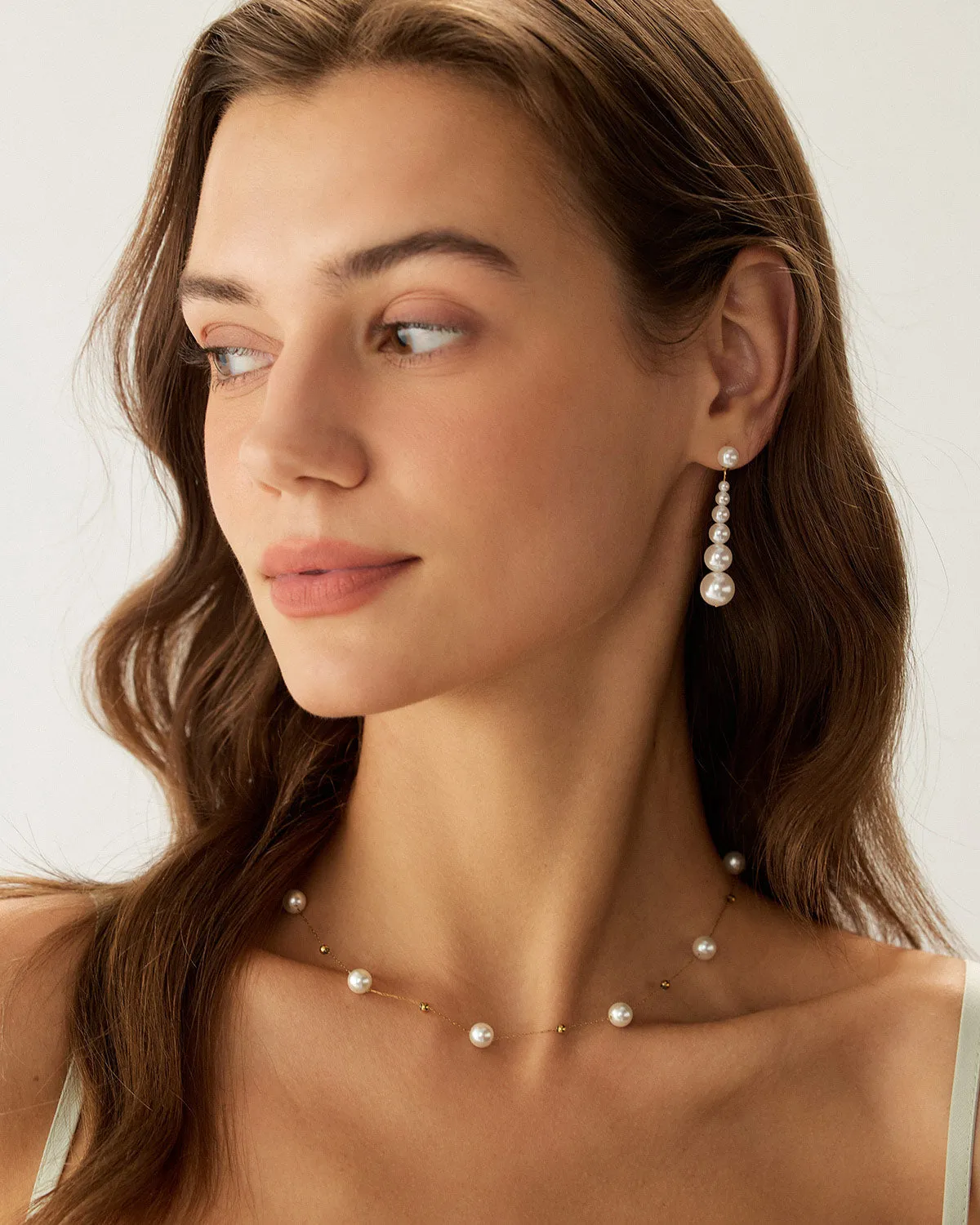 Whte Pearl Earrings sold by rihoas