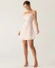 Pink Floral A-Line Slip Mini Dress sold by rihoas