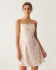 Pink Floral A-Line Slip Mini Dress sold by rihoas
