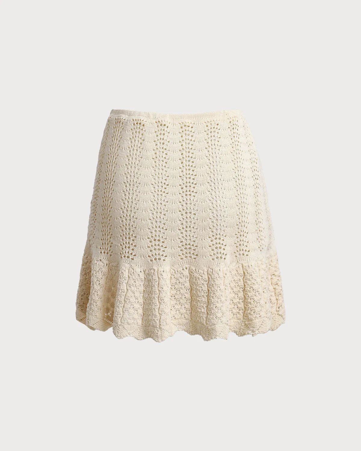 Apricot Cut Out Ruffle Mini Skirt sold by rihoas product image thumbnail 2