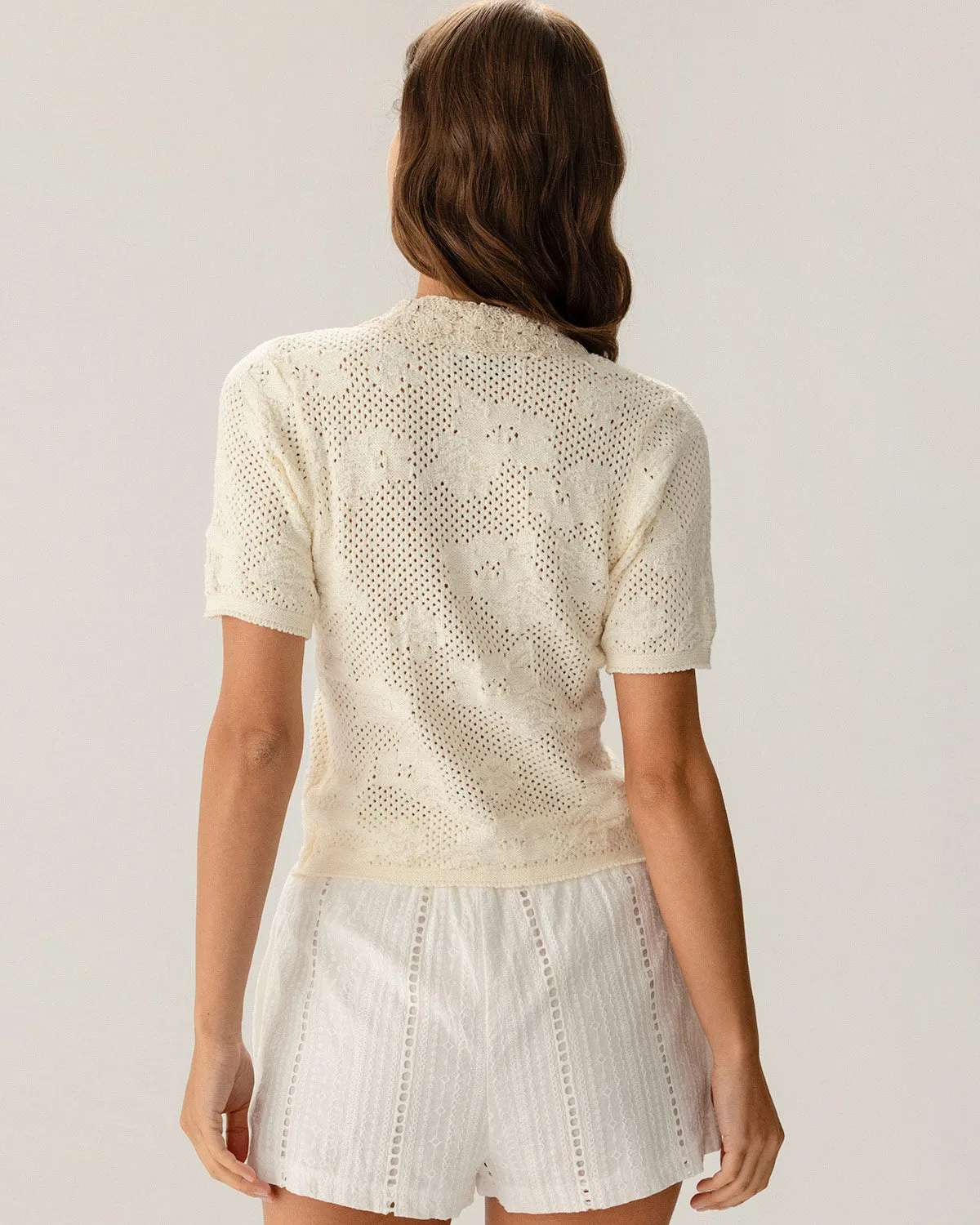 White Elastic Waist Pocket Shorts sold by rihoas product image thumbnail 4