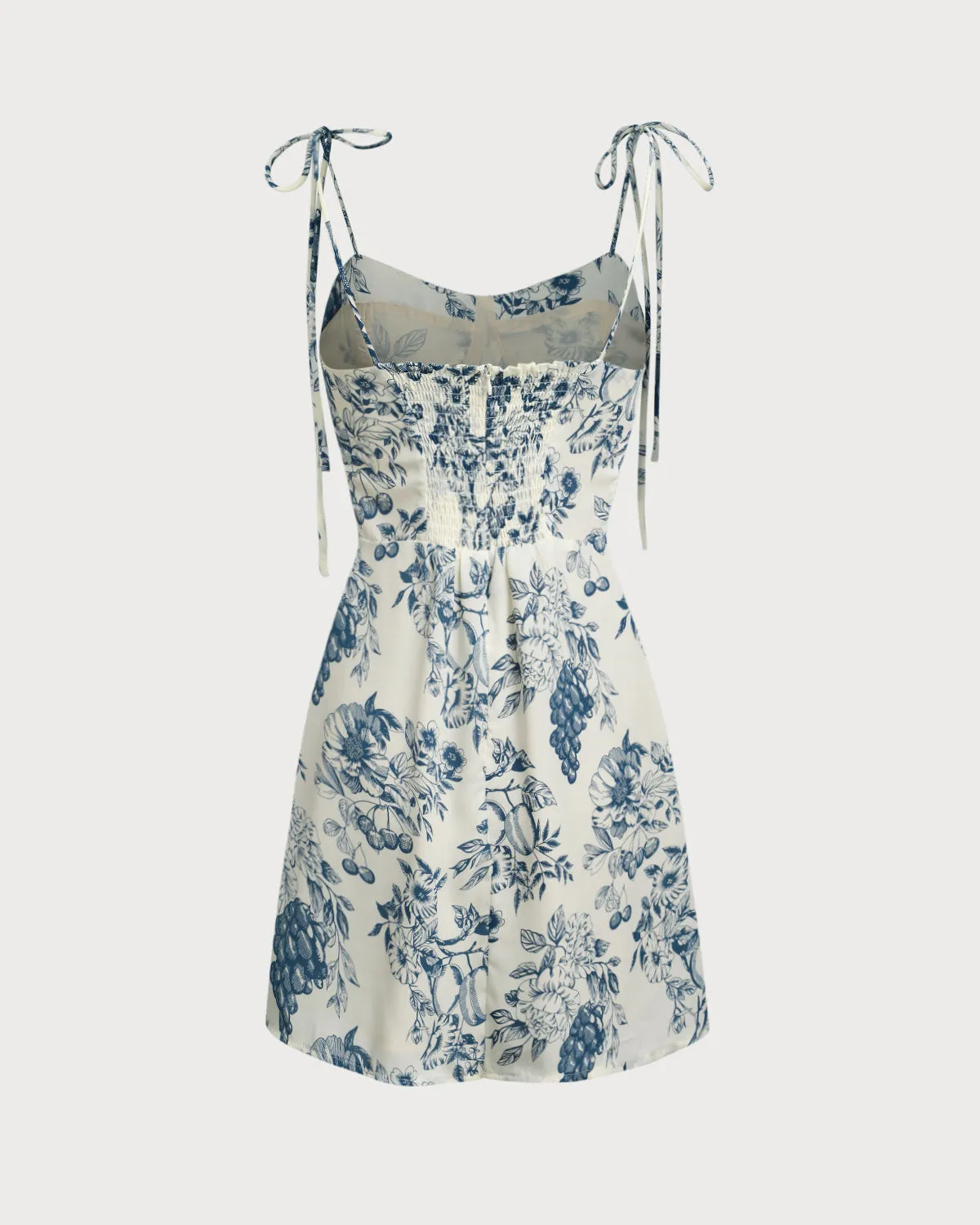 Blue Floral Slip Mini Dress sold by rihoas product image thumbnail 2