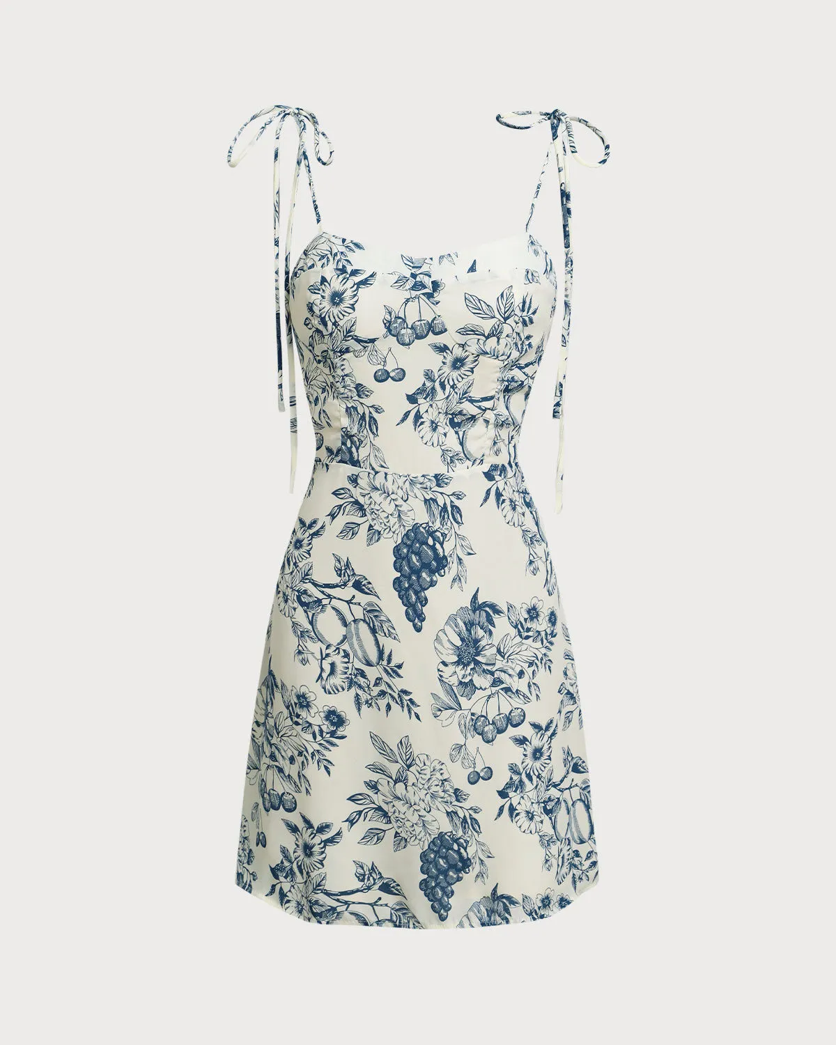 Blue Floral Slip Mini Dress sold by rihoas
