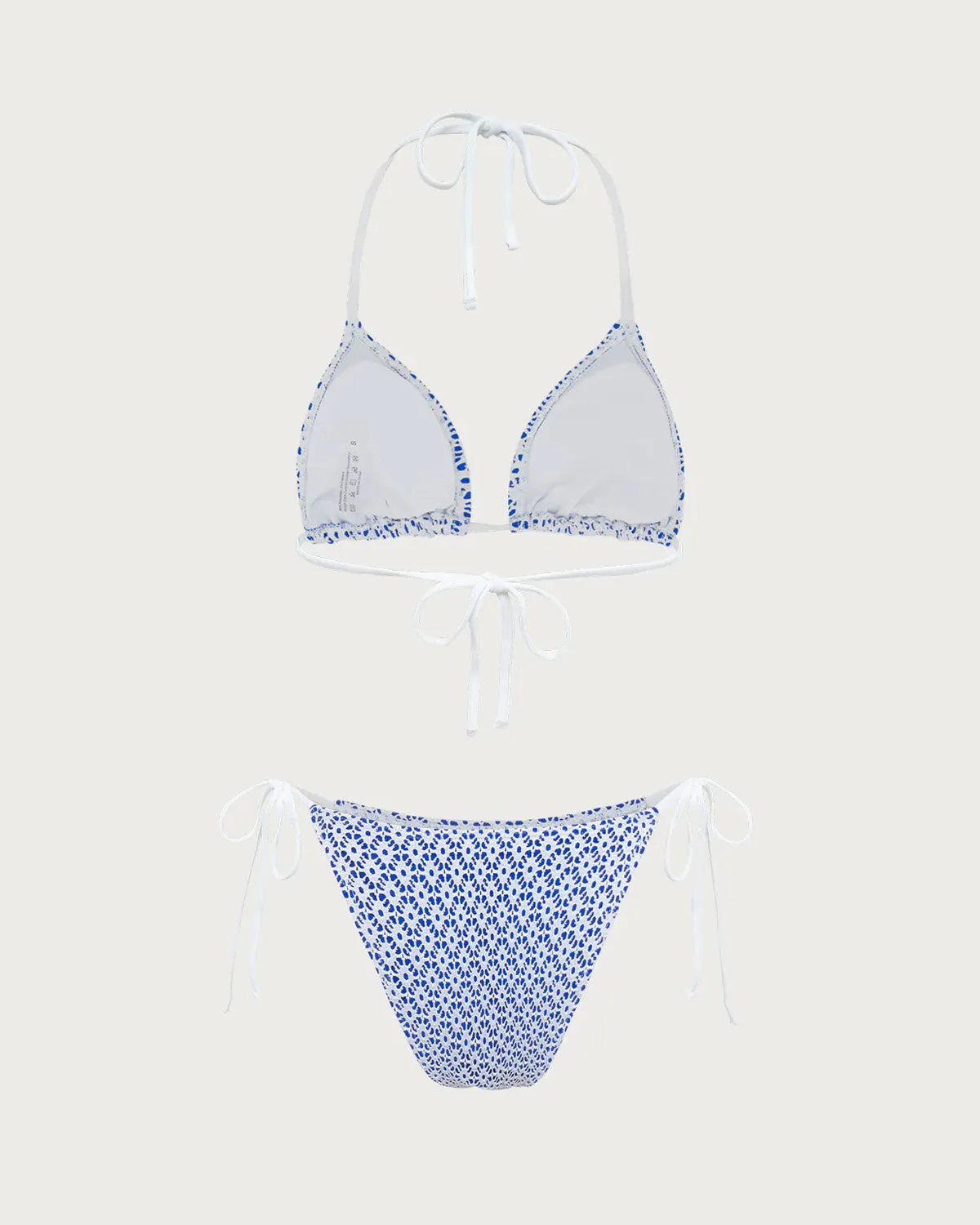 Blue Geometric Triangle Drawstring Bikini Set sold by rihoas product image thumbnail 2