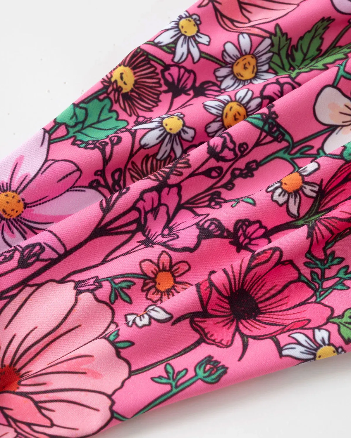 Pink Floral Drawstring Halter Bikini Set sold by rihoas product image thumbnail 3