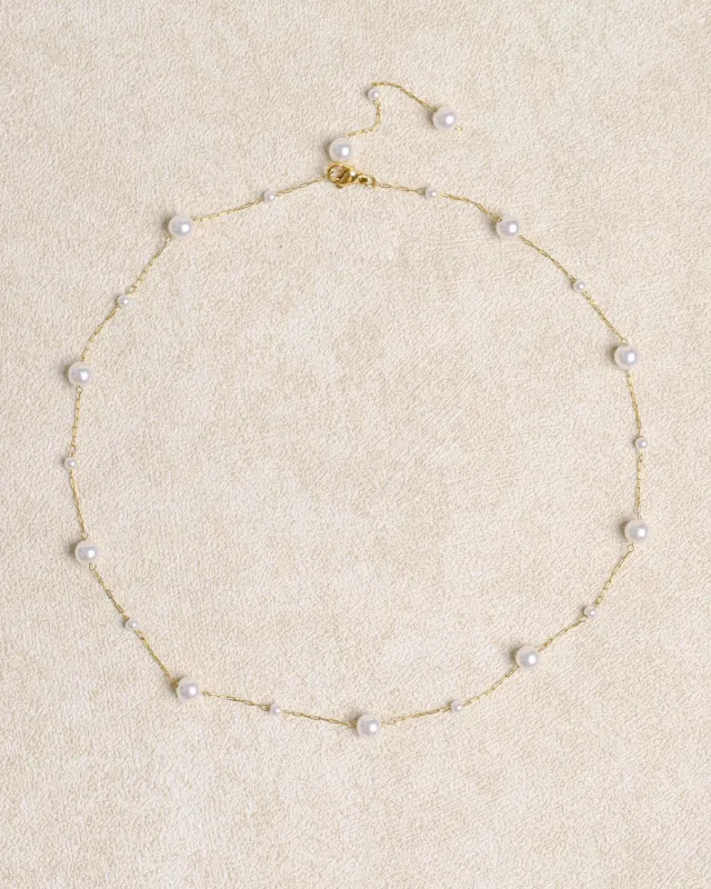 White Pearl Alloy Necklace sold by rihoas
