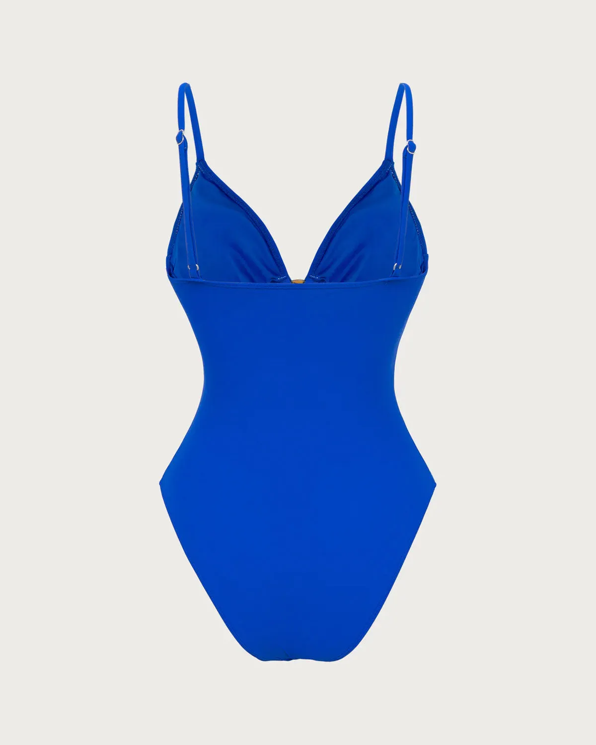 Blue V Neck O-Ring One-Piece Swimsuit sold by rihoas product image thumbnail 2