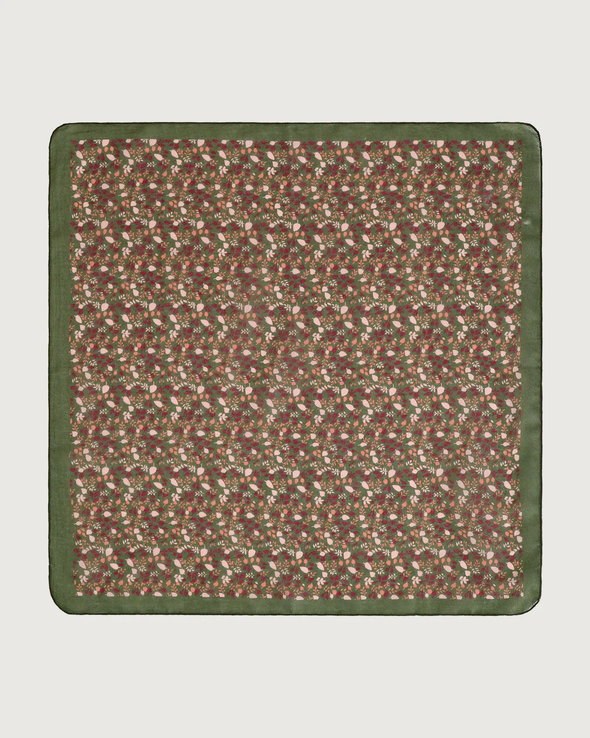 Green Floral Square Scarf sold by rihoas