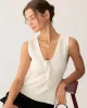 Apricot V Neck Ribbed Tank sold by rihoas