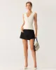 Apricot V Neck Ribbed Tank sold by rihoas