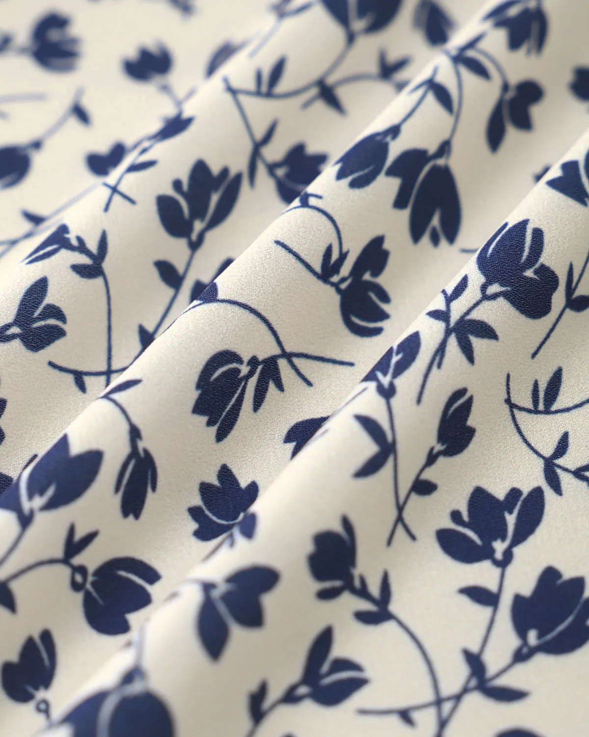 Blue Floral High-waisted Wrap Midi Skirt sold by rihoas product image thumbnail 3