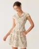 Round Neck Floral Button Blouse sold by rihoas