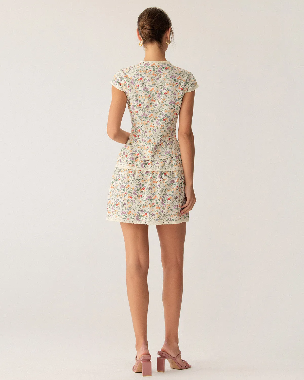 Round Neck Floral Button Blouse sold by rihoas product image thumbnail 5