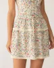 Floral Elastic Waist Ruched Mini Skirt sold by rihoas