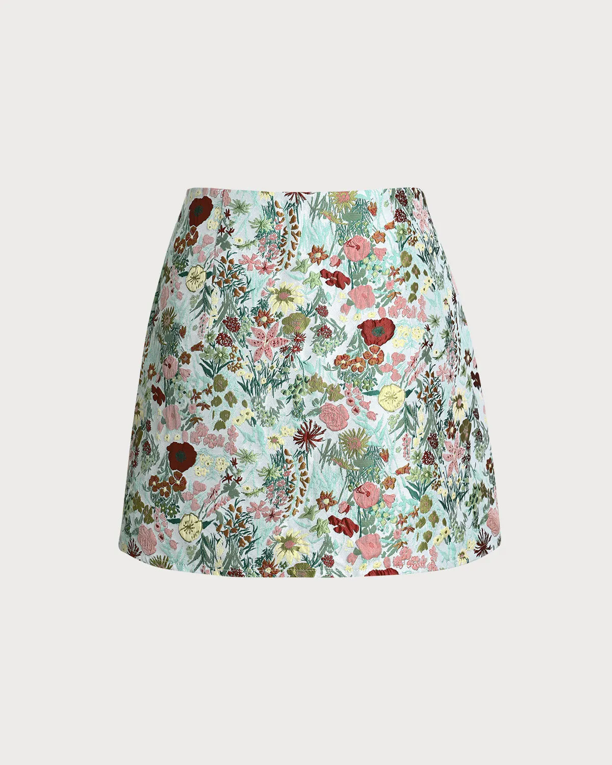 Floral High Waisted A-Line Mini Skirt sold by rihoas product image thumbnail 2