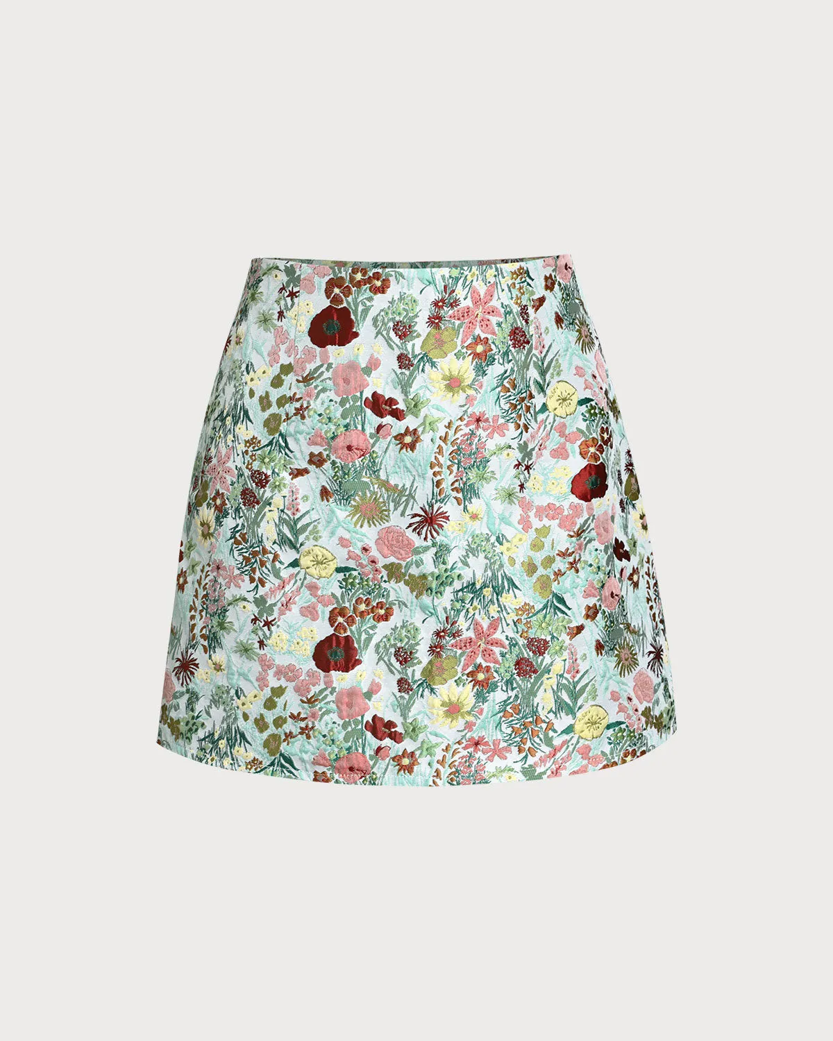 Floral High Waisted A-Line Mini Skirt sold by rihoas