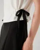 White Contrast Square Neck Tank Top sold by rihoas