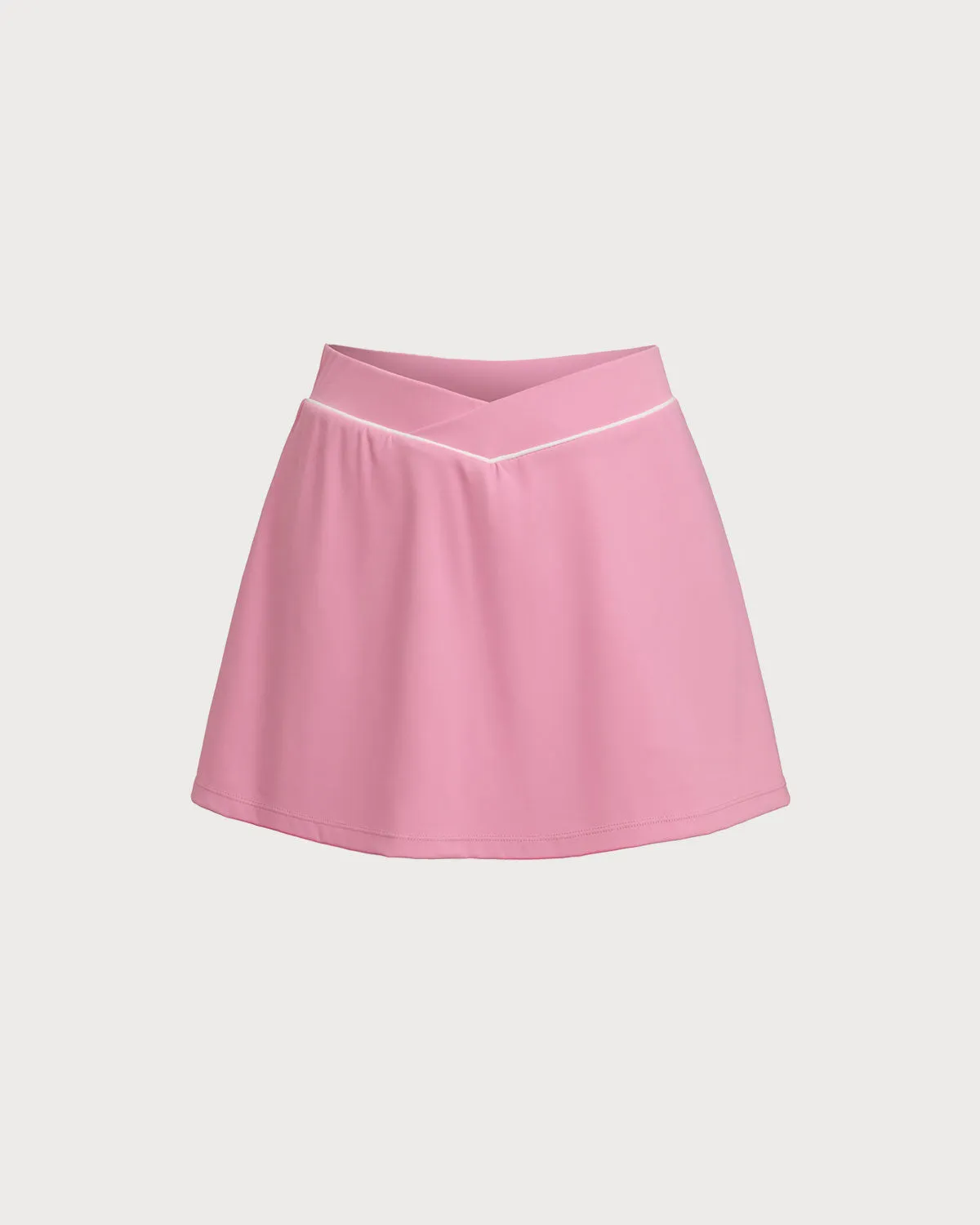 Pink High Stretch A-Line Yoga Skirt sold by rihoas
