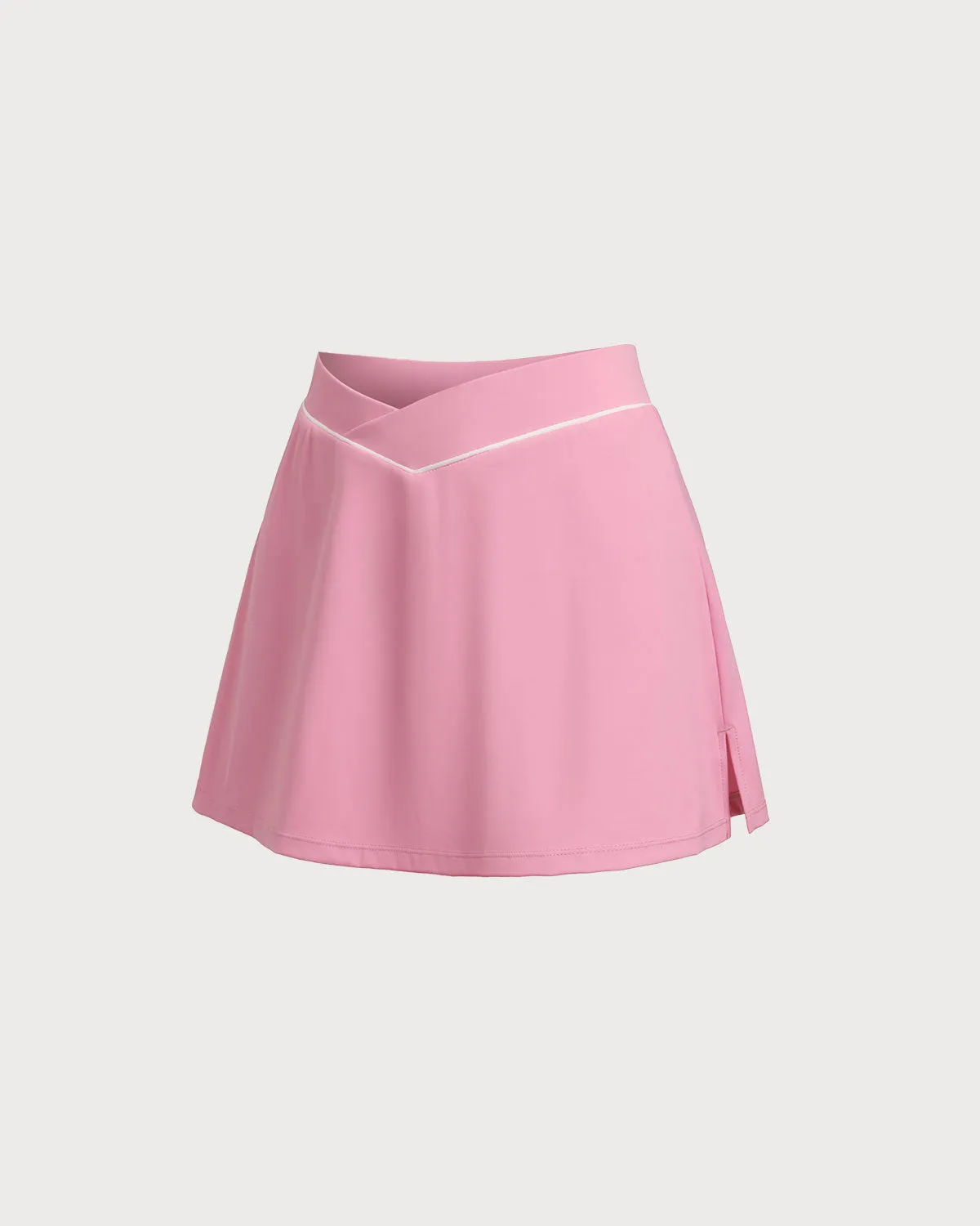 Pink High Stretch A-Line Yoga Skirt sold by rihoas product image thumbnail 2