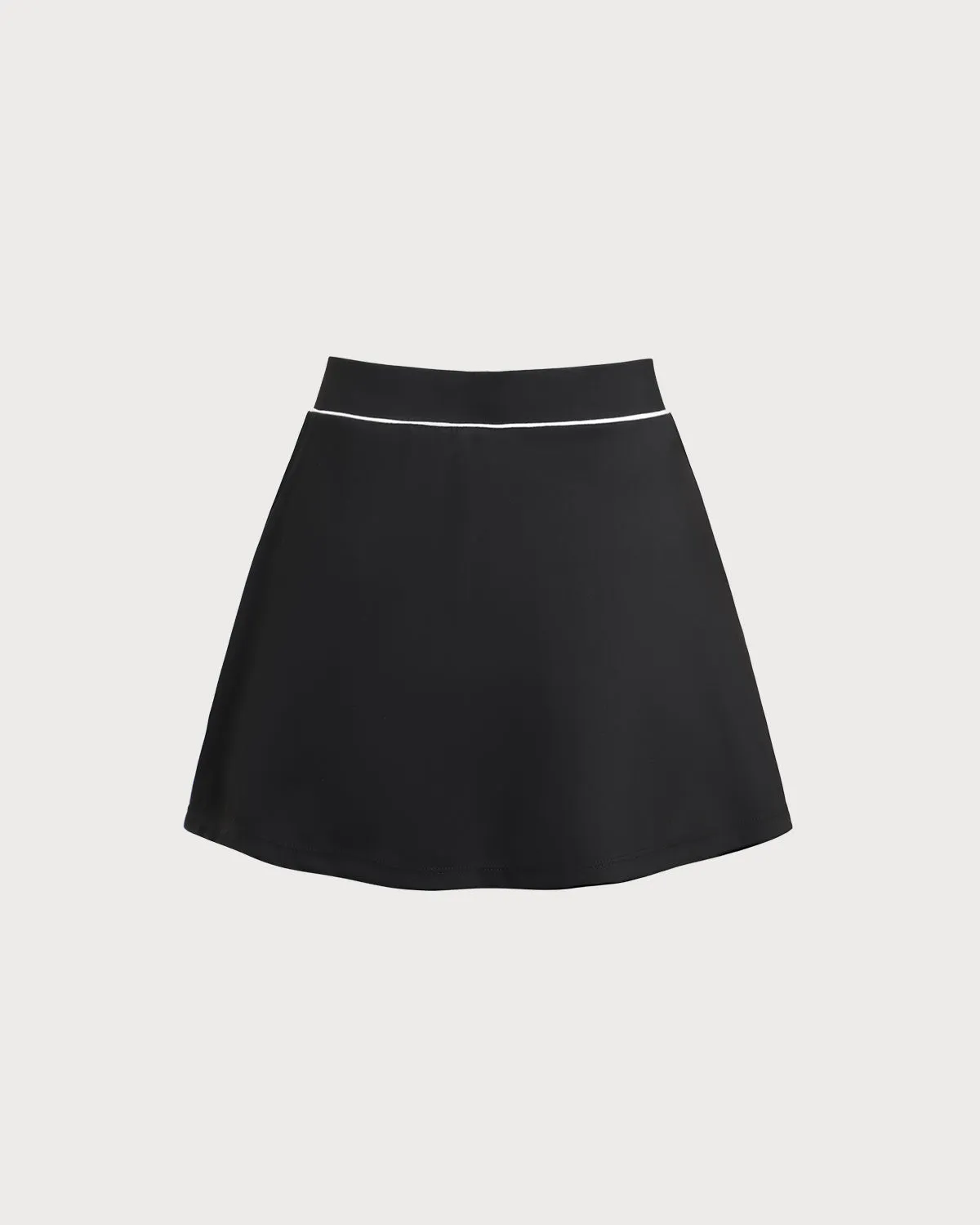 Black High Stretch A-Line Yoga Skirt sold by rihoas product image thumbnail 3