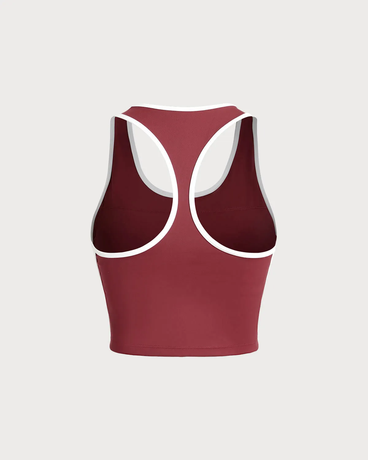 Red Scoop Neck Yoga Tank Top - Light Support sold by rihoas product image thumbnail 3