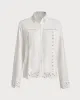 White Textured Crochet Shirt sold by rihoas