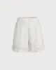 White Crochet Cotton Shorts sold by rihoas