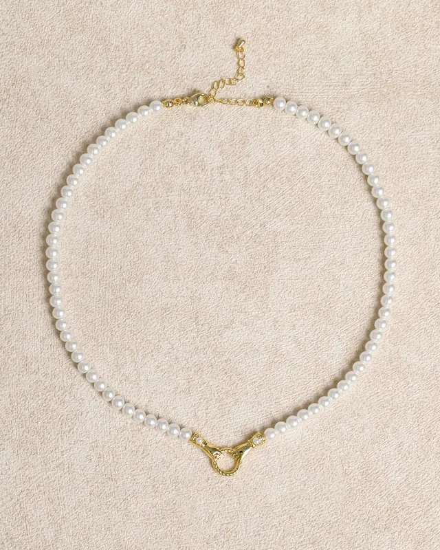 Pearl Clavicle Necklace sold by rihoas