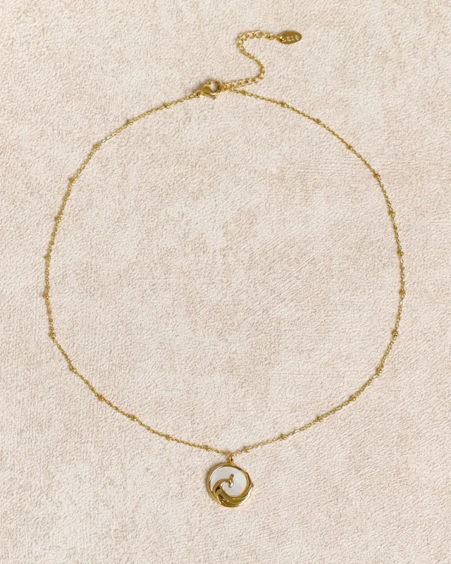 White Seashell Pendant Necklace sold by rihoas