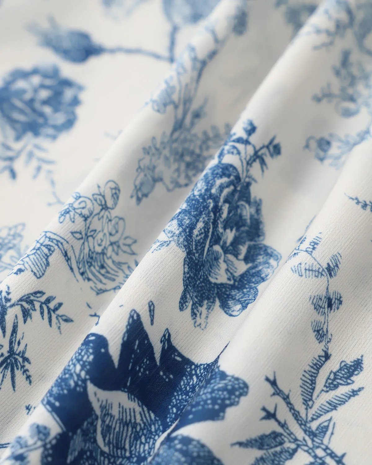 Blue Floral Skirt Two Piece Suit sold by rihoas product image thumbnail 5