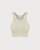 Beige I-back Yoga Tank Top sold by rihoas
