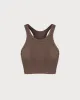 Brown I-back Yoga Tank Top sold by rihoas