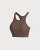 Brown I-back Yoga Tank Top sold by rihoas