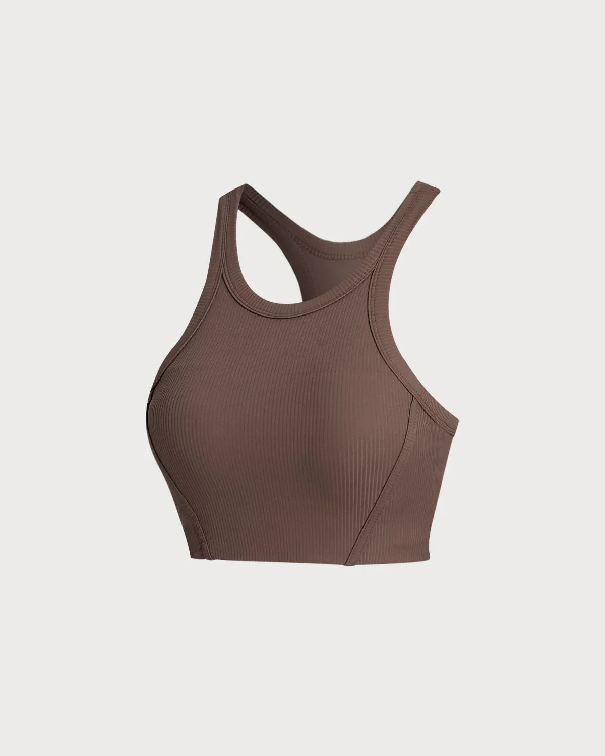 Brown I-back Yoga Tank Top sold by rihoas product image thumbnail 2