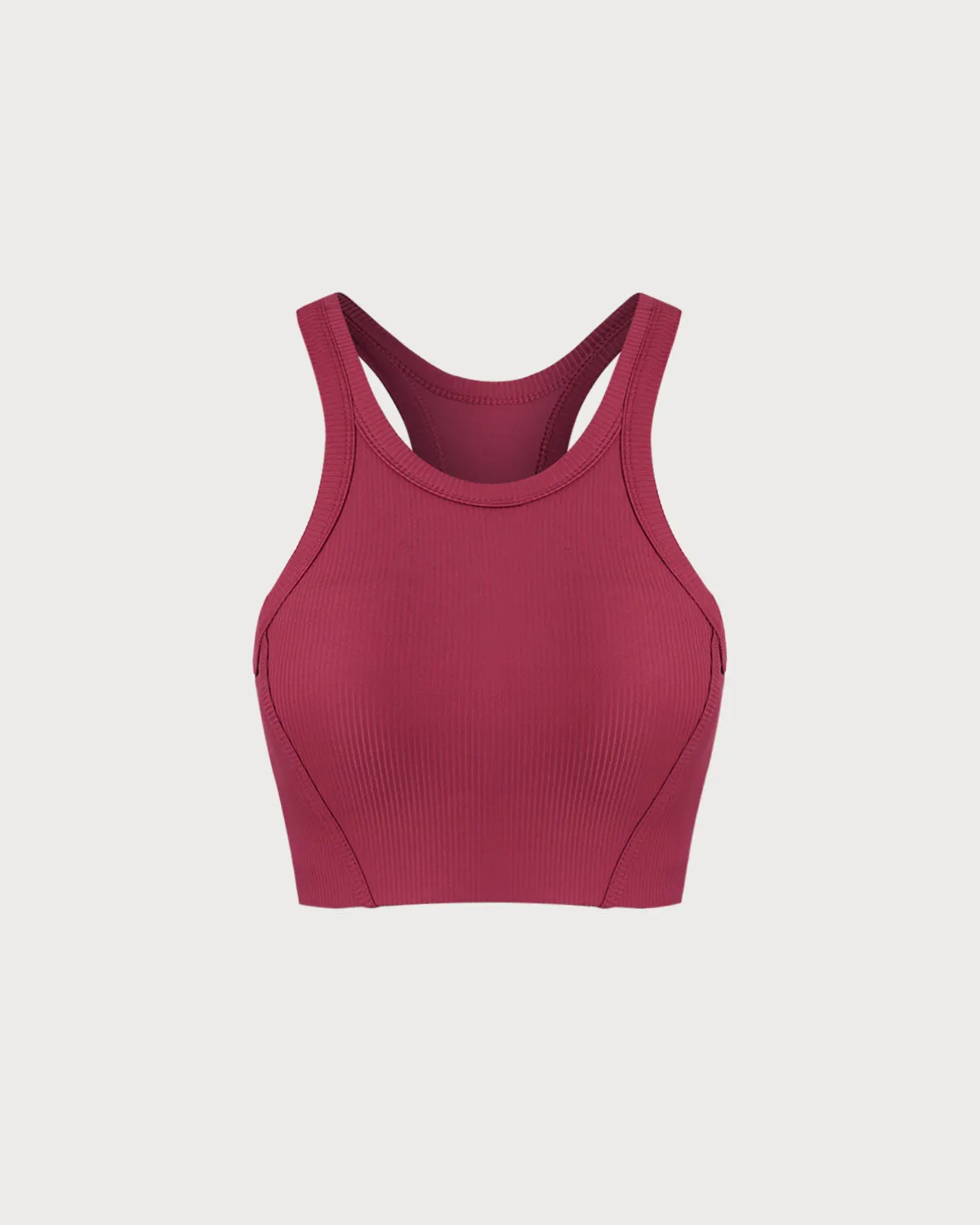 Red I-back Yoga Tank Top sold by rihoas