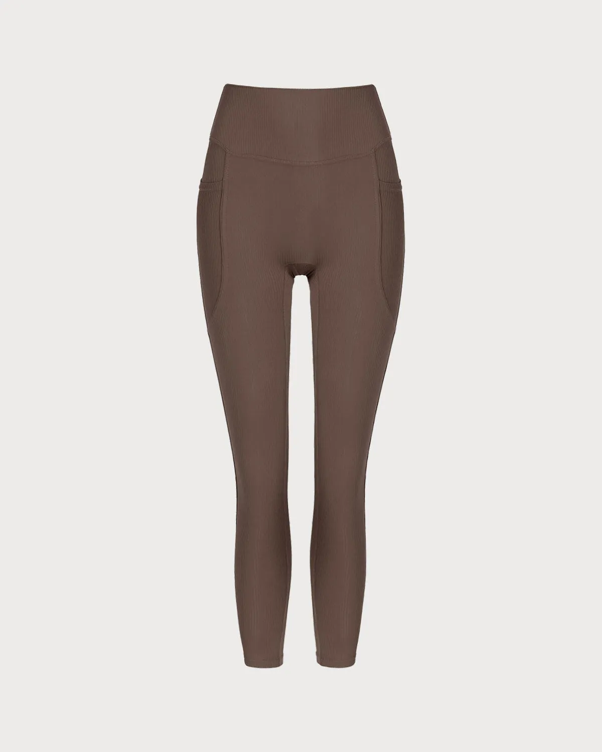 Brown Quick-drying High Waisted Yoga Leggings sold by rihoas