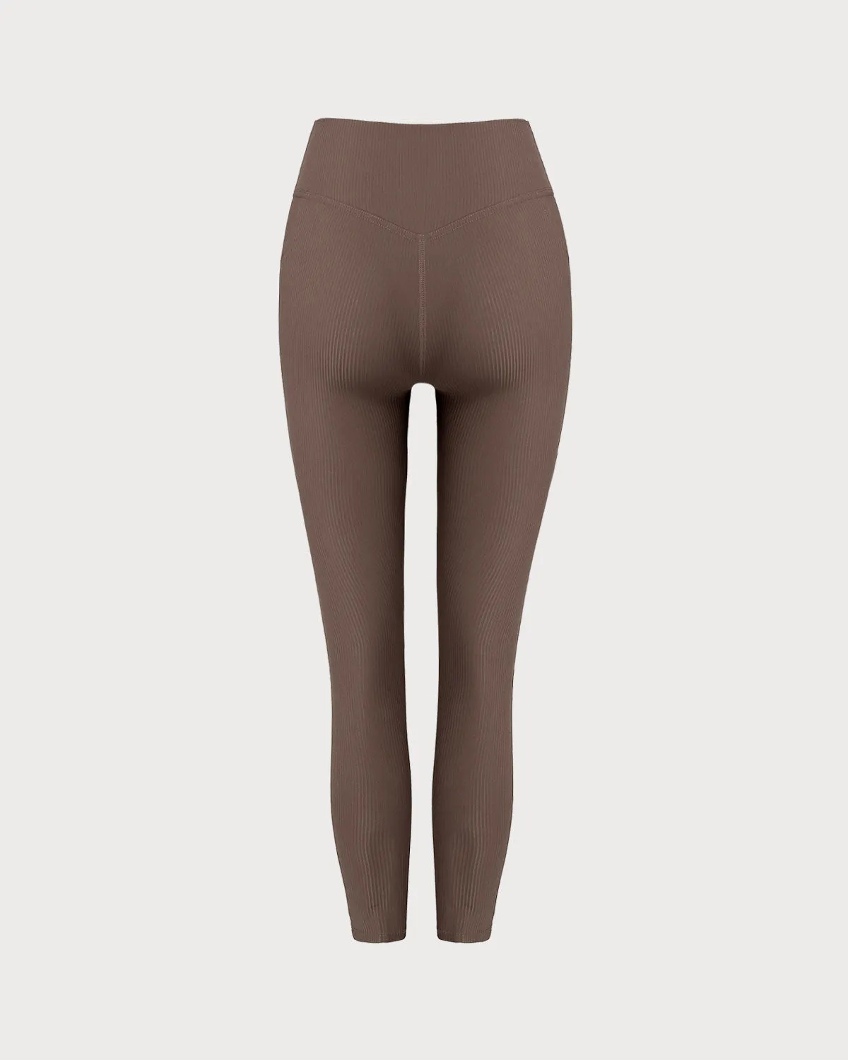 Brown Quick-drying High Waisted Yoga Leggings sold by rihoas product image thumbnail 3