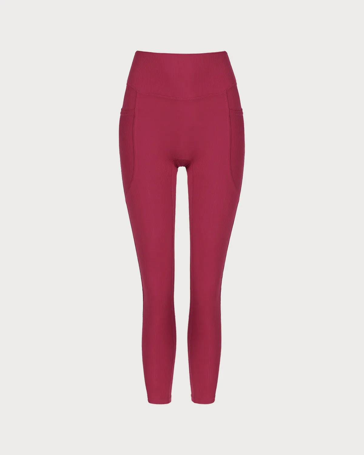 Red Quick-drying High Waisted Yoga Leggings sold by rihoas