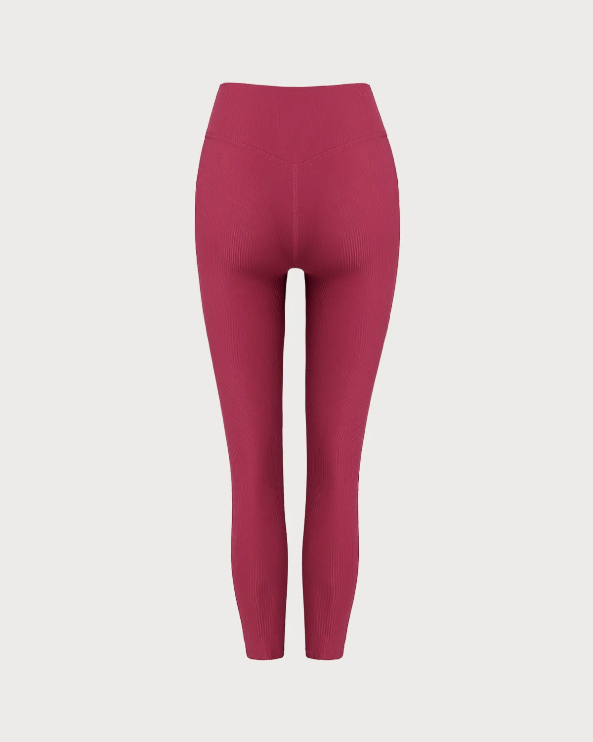 Red Quick-drying High Waisted Yoga Leggings sold by rihoas product image thumbnail 3