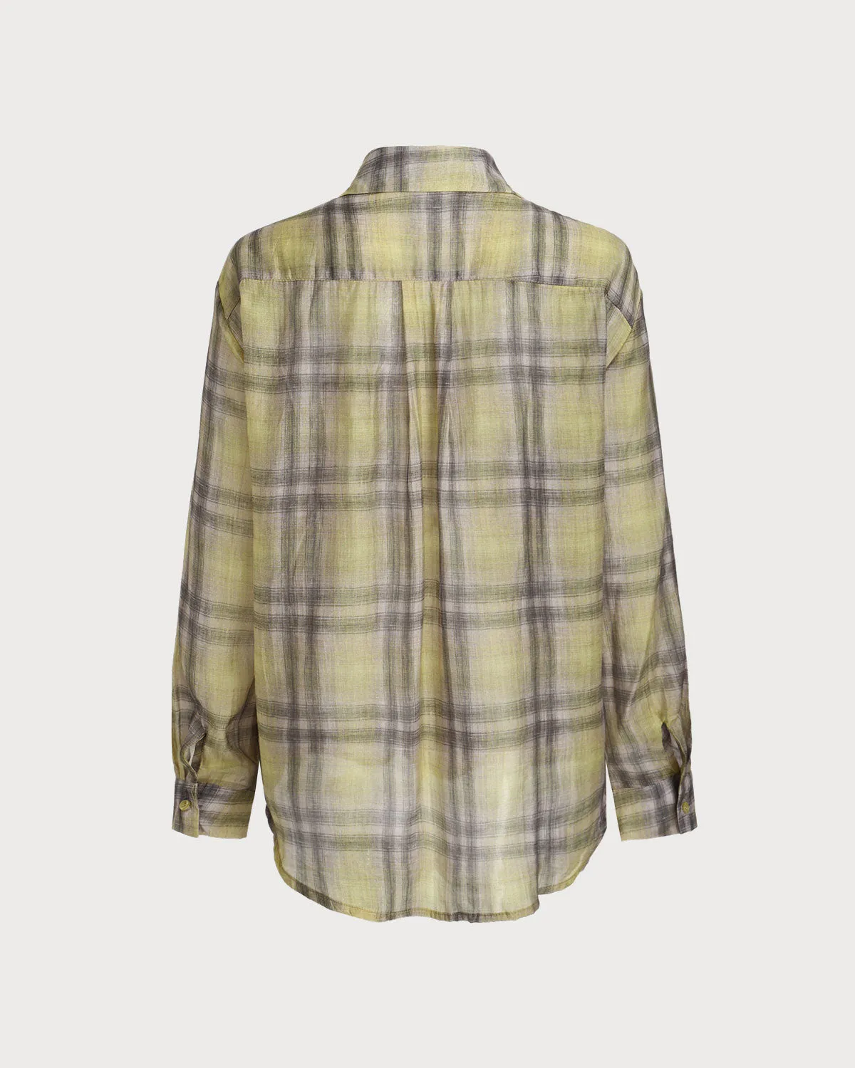 Yellow Plaid Lyocell Shirt sold by rihoas product image thumbnail 2