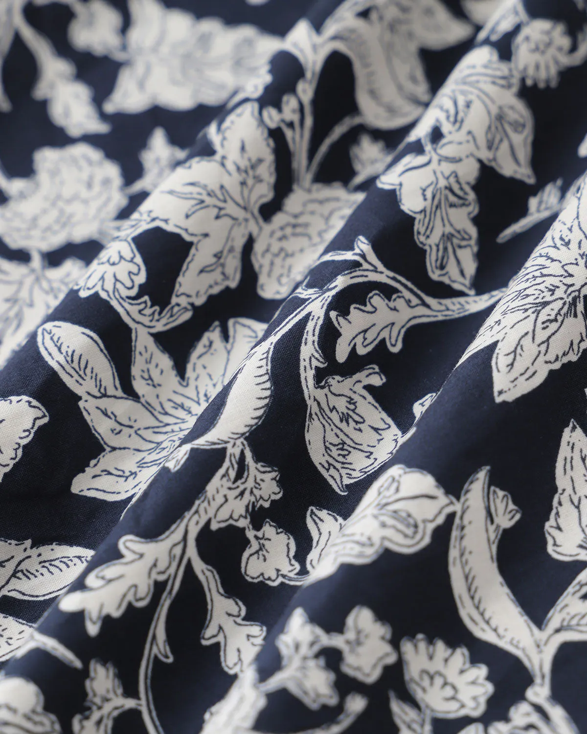 Blue Floral V Neck Ruched Midi Dress sold by rihoas product image thumbnail 3