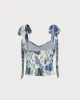 Blue Floral Bohemian Cropped Camis sold by rihoas