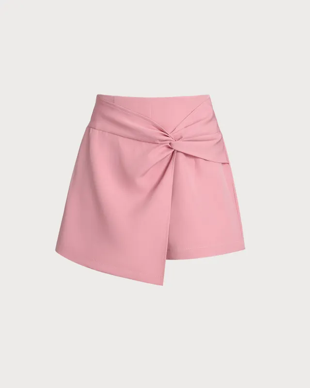 Pink Irregular Skorts sold by rihoas
