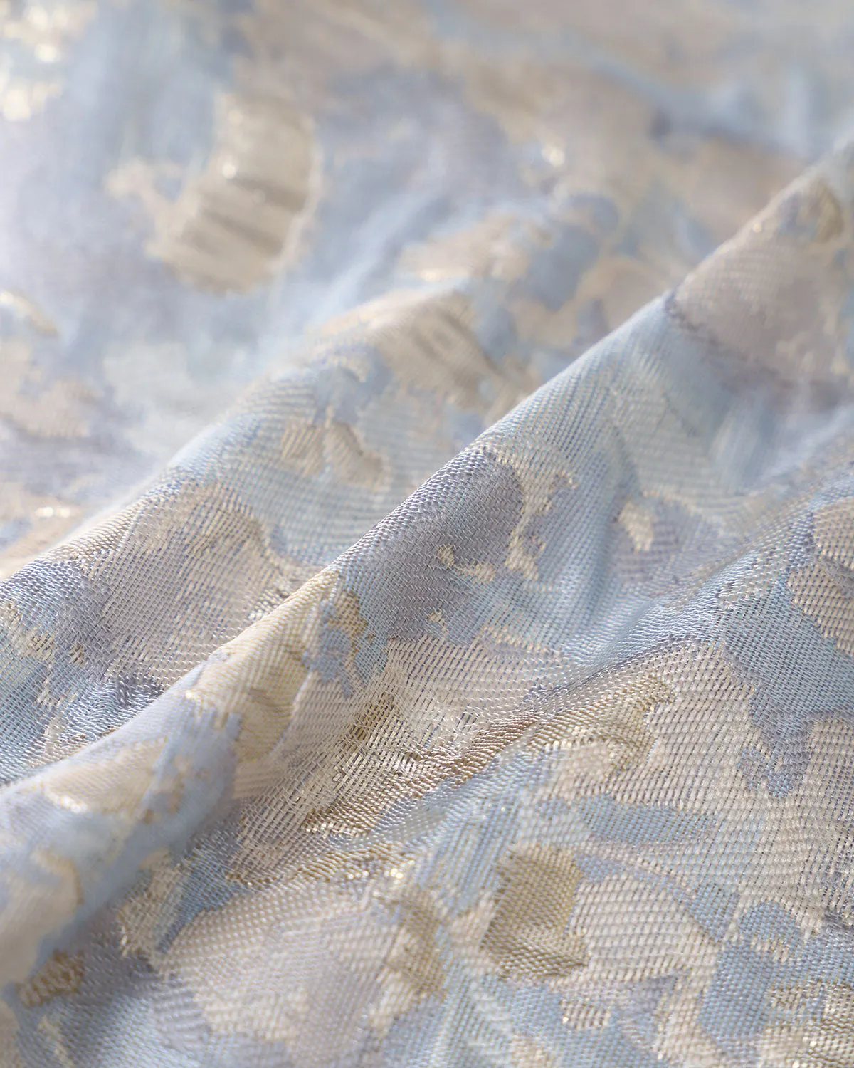 Blue Floral Textured A-Line Mini Skirt sold by rihoas product image thumbnail 3