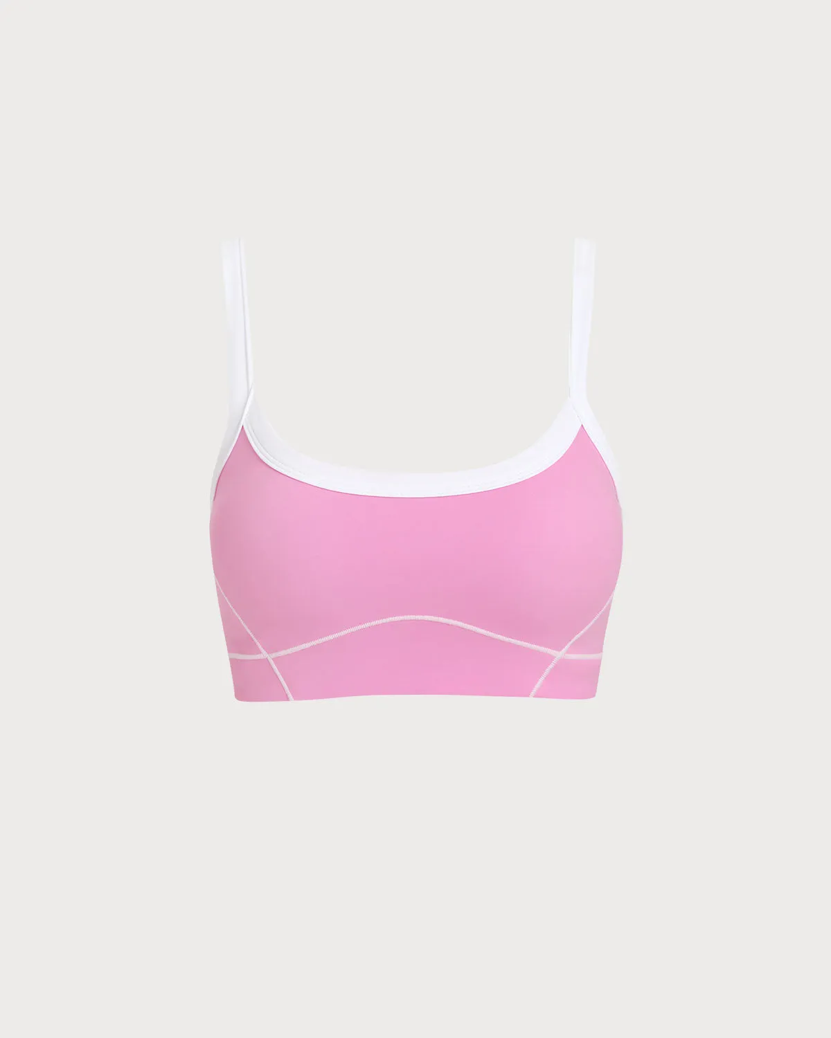 Pink Contrast Yoga Tank Top sold by rihoas