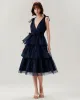 Navy Tiered Backless Maxi Dress sold by rihoas