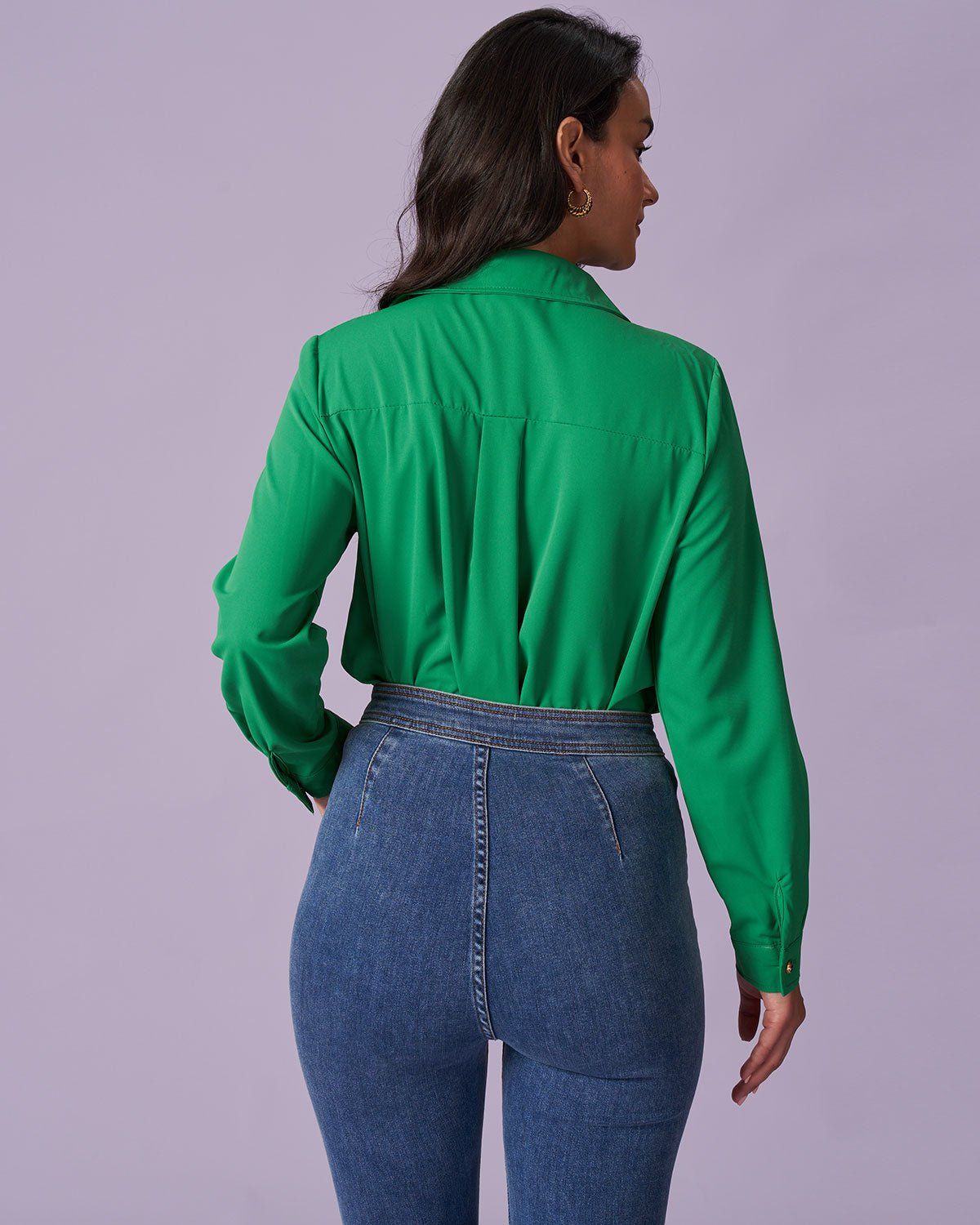 The Green Collared Button-Down Pocket Shirt sold by rihoas product image thumbnail 5