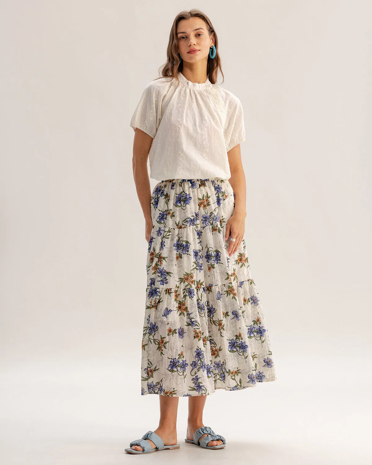 Beige Mock Neck Textured Tee sold by rihoas product image thumbnail 4